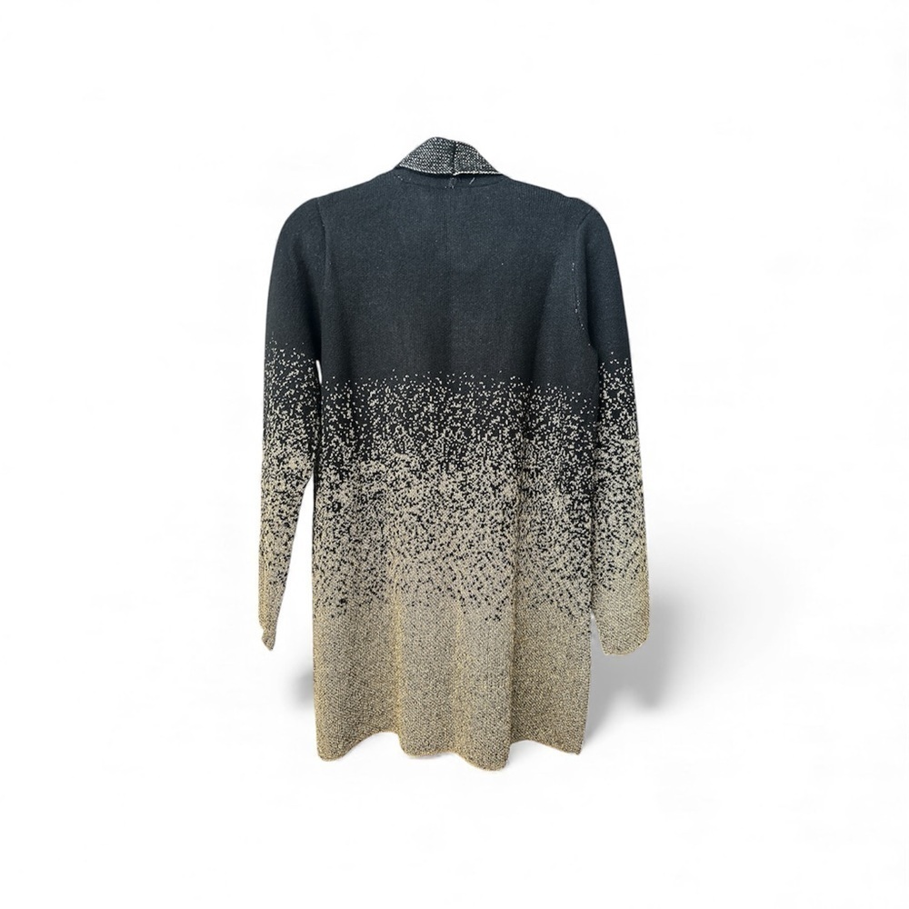ADRIENNE VITTDINI Black & Gold Holiday Special Ocassions Open Cardigan BNWT - Picture 7 of 7
